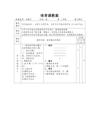 羽毛球课教案20157