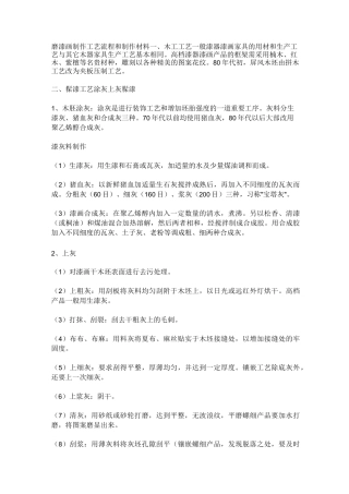 (工艺流程)磨漆画制作工艺流程和制作材料