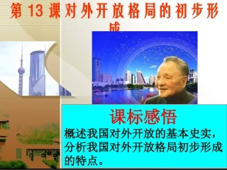 对外开放格局的初步形成