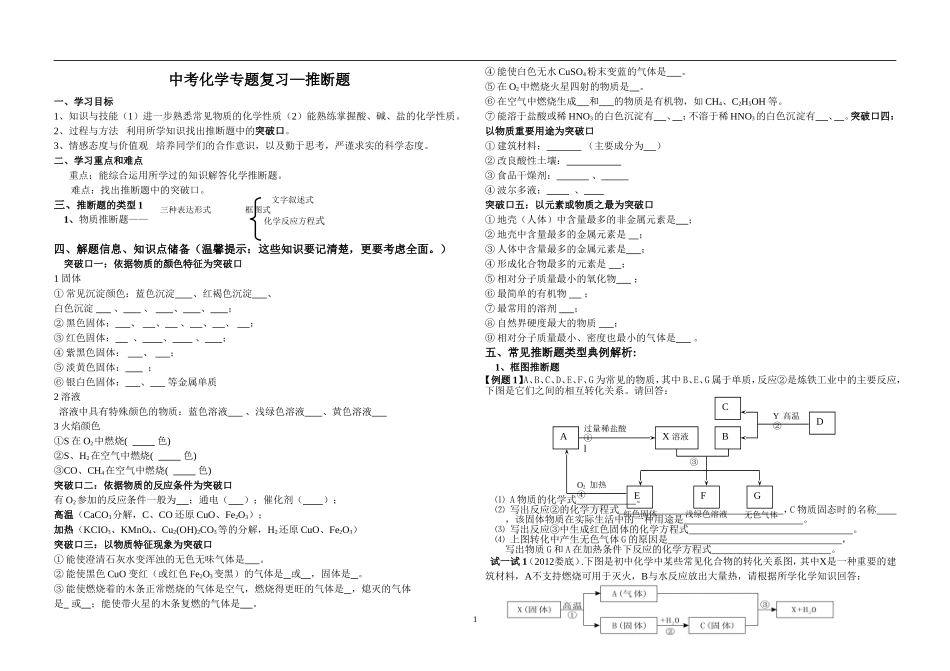 推断题专题复习学案_第1页