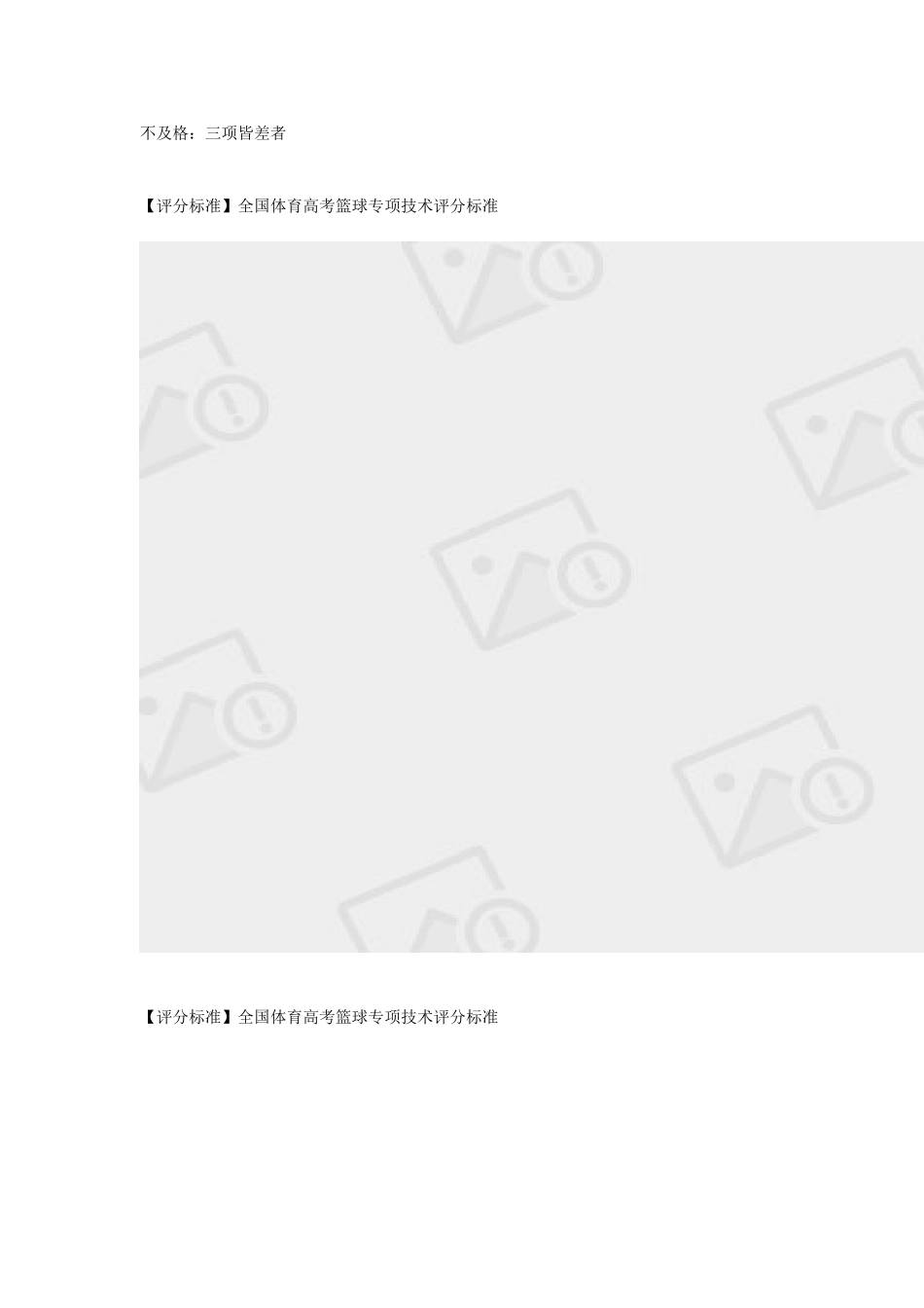 全国体育高考篮球专项技术评分标准_第3页