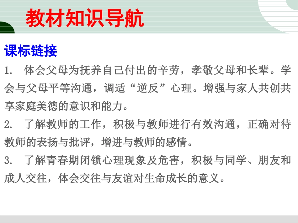 2015届人教版中考政治复习课件：八年级上册第一、二单元（共45张PPT）_第2页