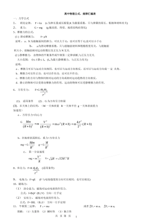 高中物理公式大全[1]