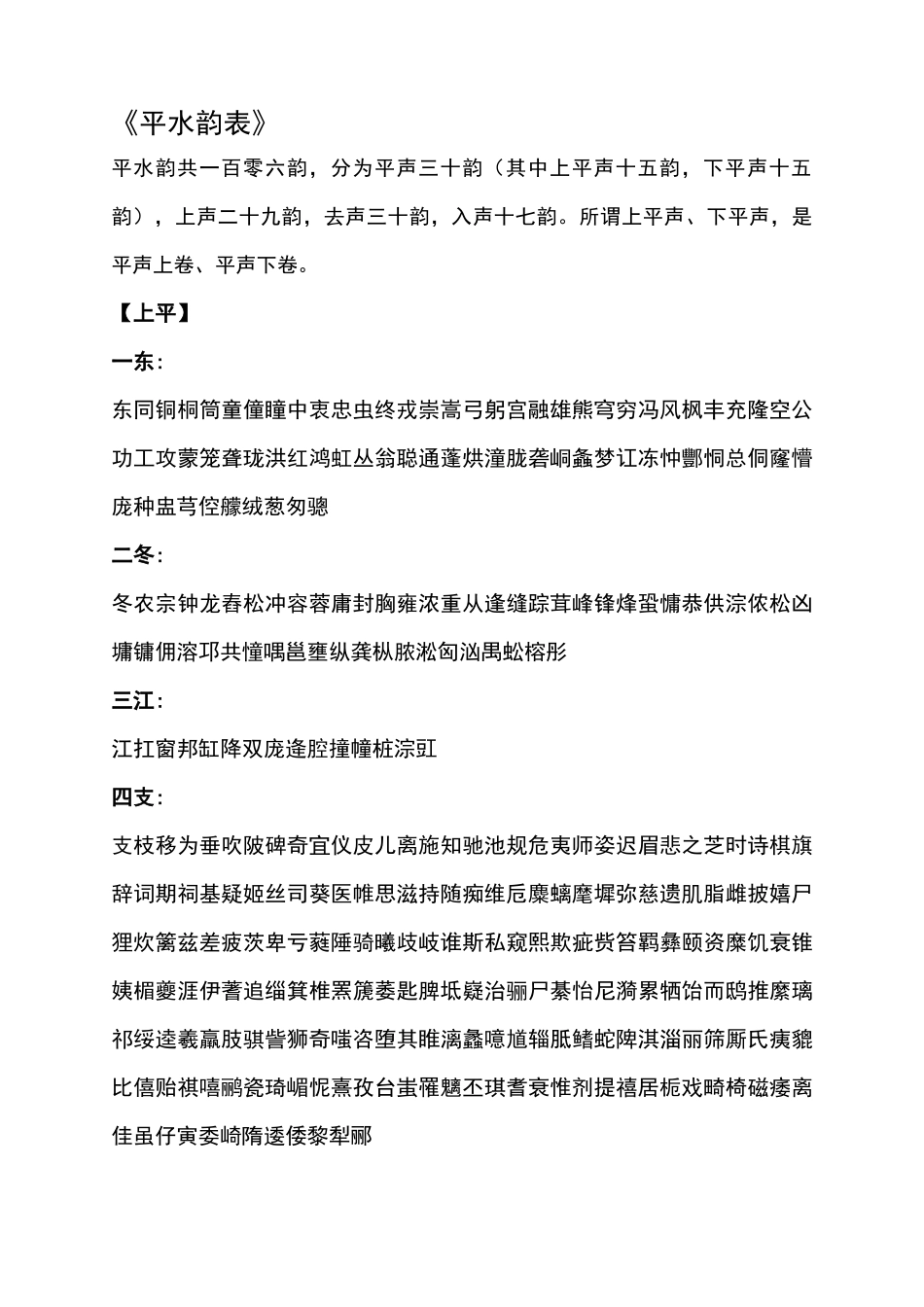 《平水韵表》_第1页