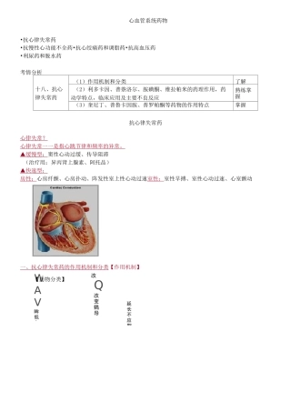 心血管系统药物