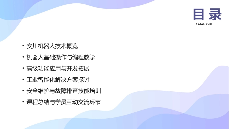 2024年安川机器人培训课程大纲——助力工业智能化发展_第2页
