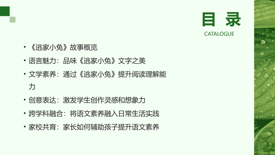 2024年语文素养提升：《逃家小兔》课件引领学生走进文学世界_第2页