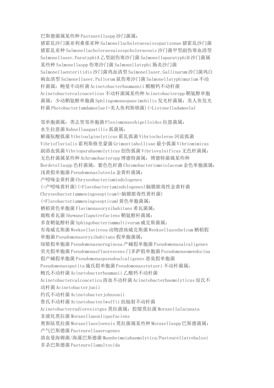 微生物名称中英文对照表(全面的致病菌中英文对照表)_第3页