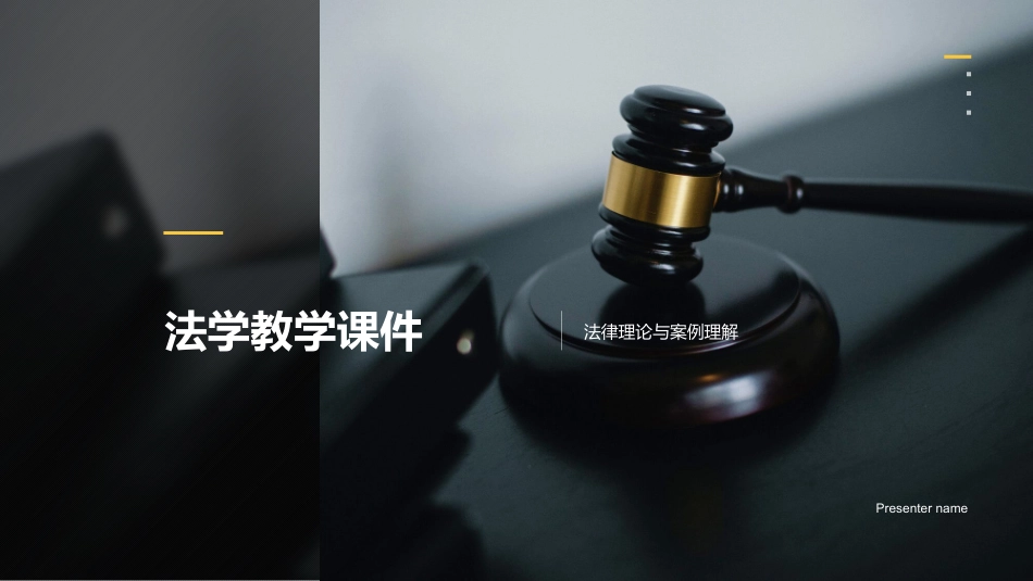 法学教学课件-法律理论与案例理解_第1页