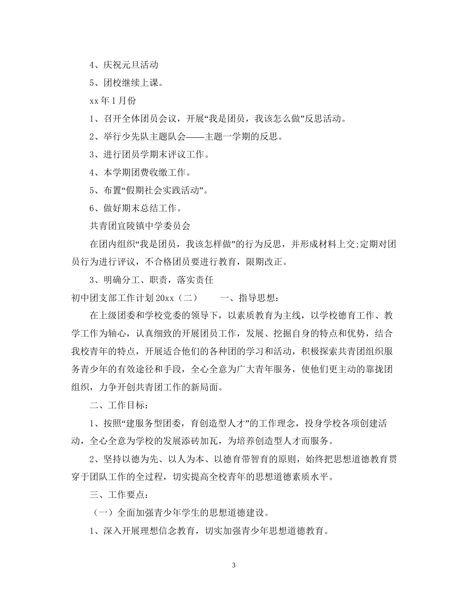 初中团支部工作计划参考_第3页