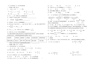 一元一次不等式及一元一次不等式组试卷