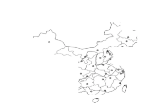 中国地理空白地图