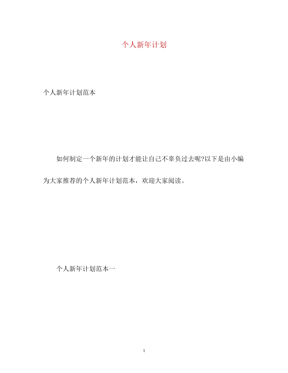 个人新年计划2_第1页