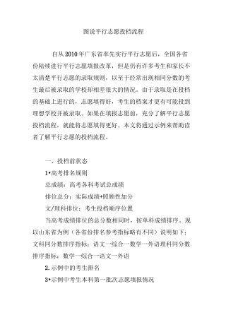 图说平行志愿投档流程