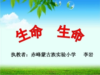 生命生命第一课时