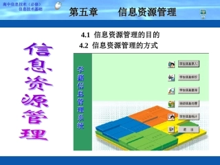 高中信息技术信息资源管理