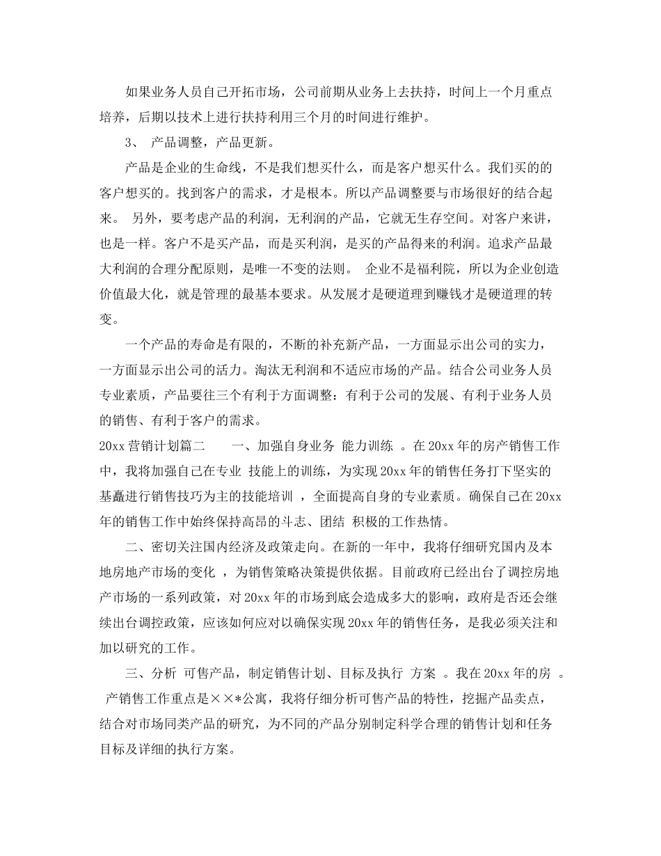 2020年度营销计划_第2页