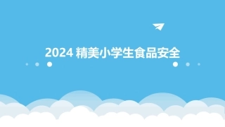 2024精美小学生食品安全