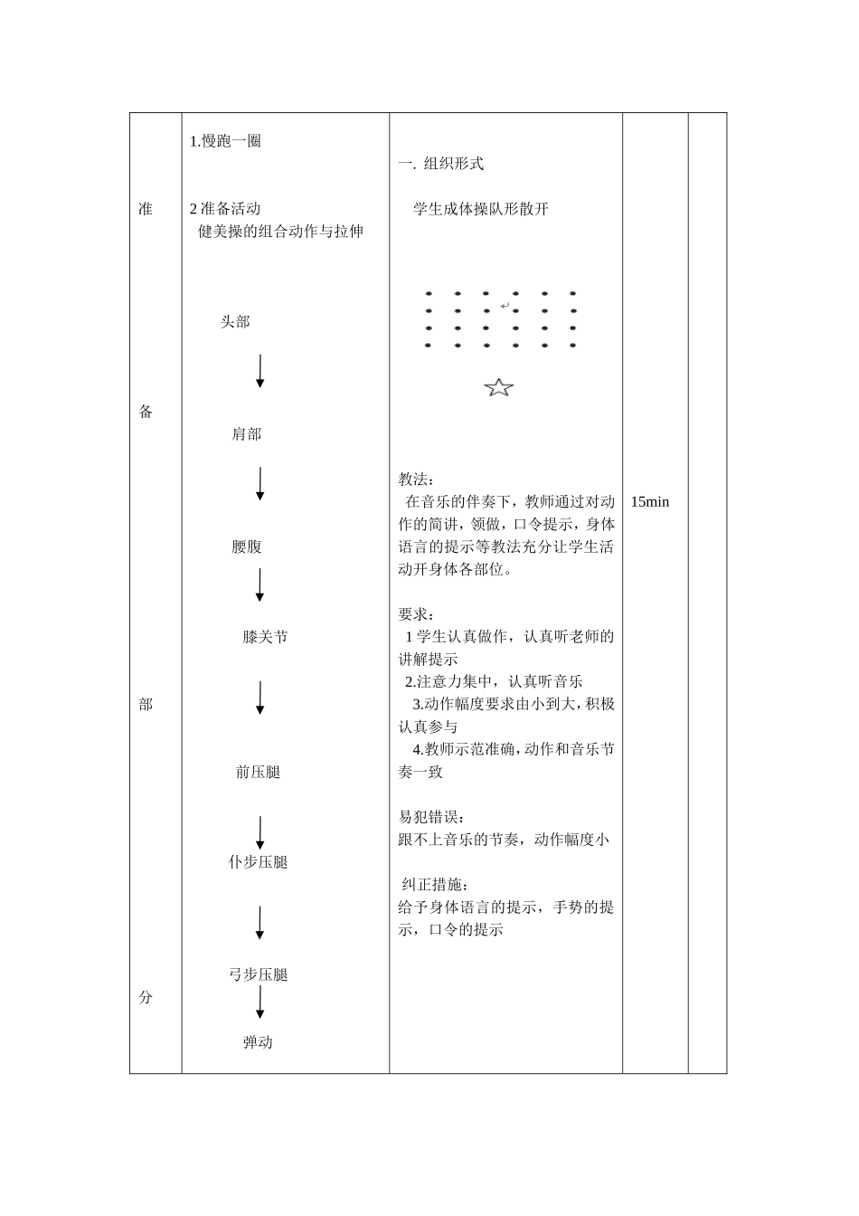 大众一级健美操教案3_第2页