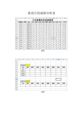 我设计的成绩分析表