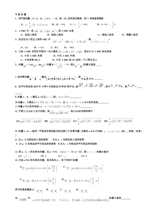 平面向量精选1