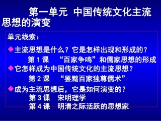 2014第一课“百家争鸣”和儒家思想的形成