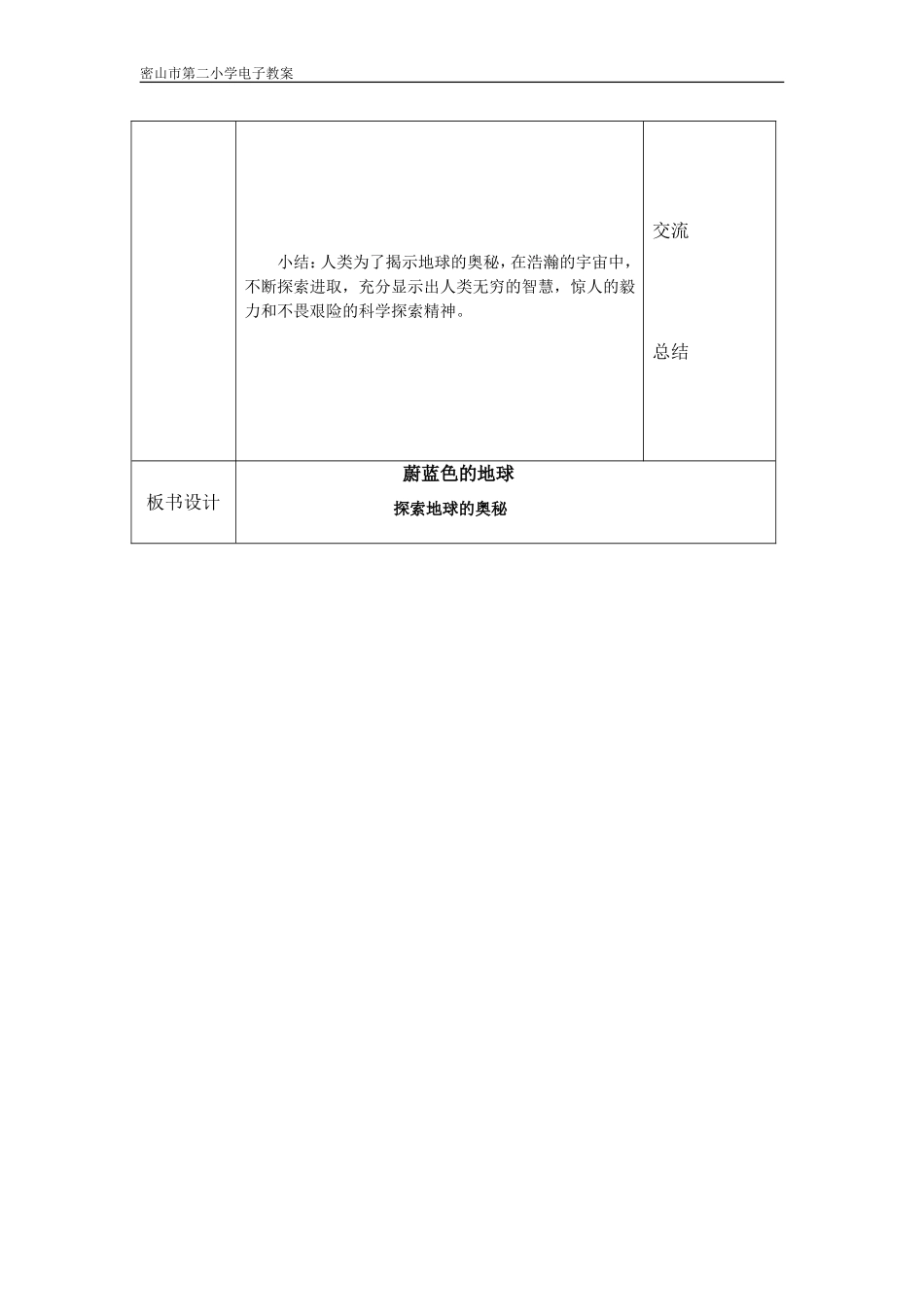 蔚蓝色的地球教案_第2页
