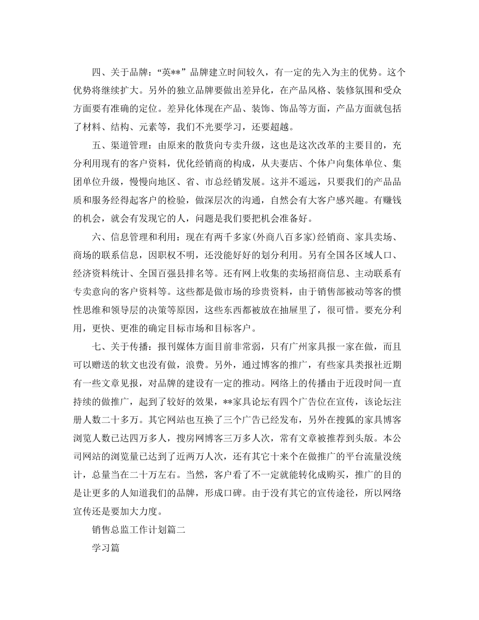 销售总监工作的计划范文_第2页