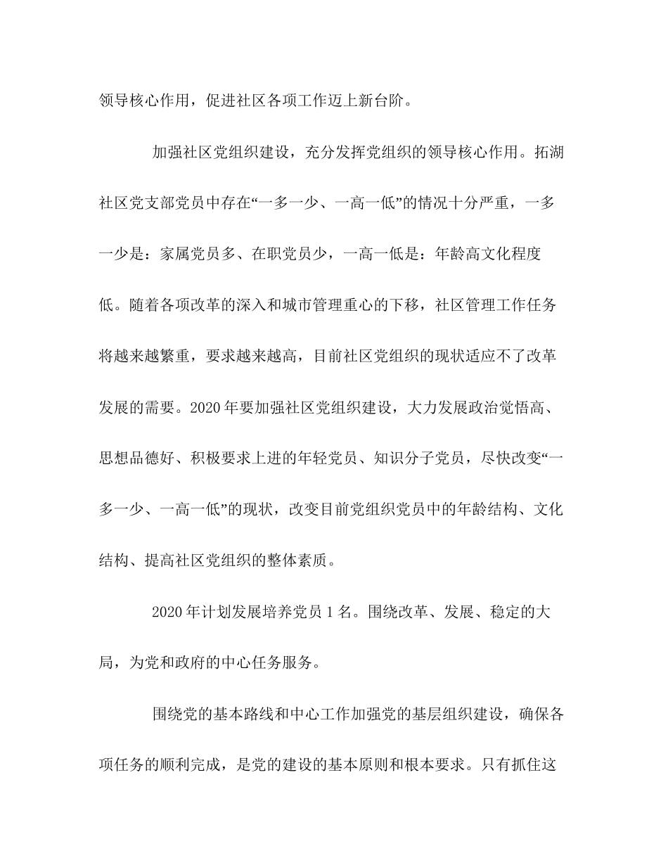 社区党支部年党建工作计划_第2页