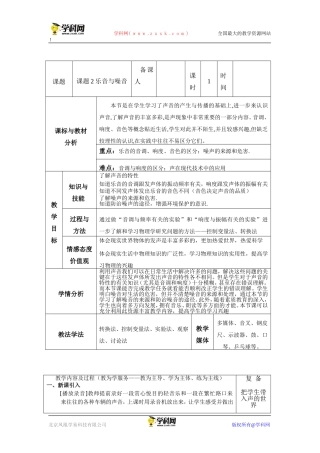 第二节乐音与噪声1