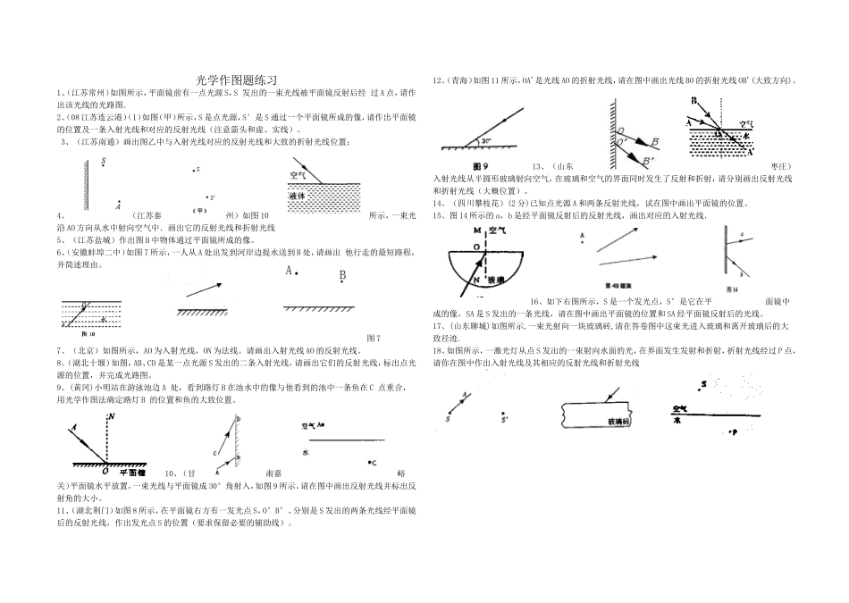 光学作图题练习_第1页