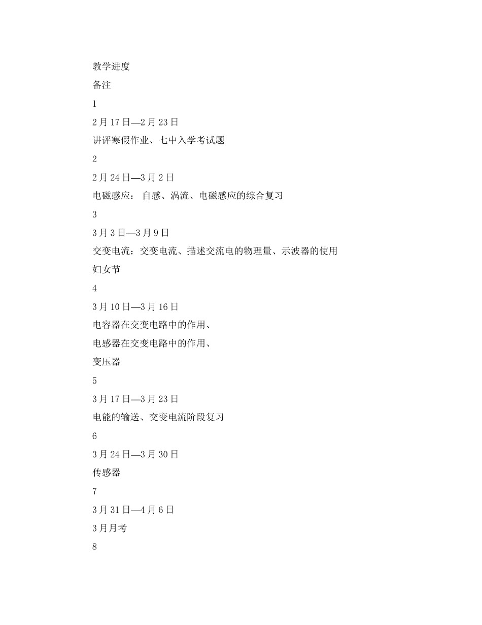 高二下学期物理备课组工作计划范文_第2页