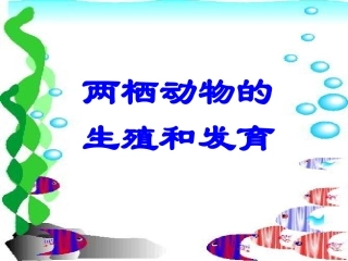 第七单元第一章第三节两栖动物的生殖和发育