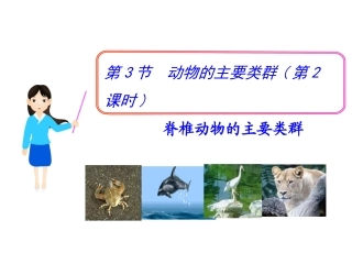 第22章第3节脊椎动物的主要类群（课件）