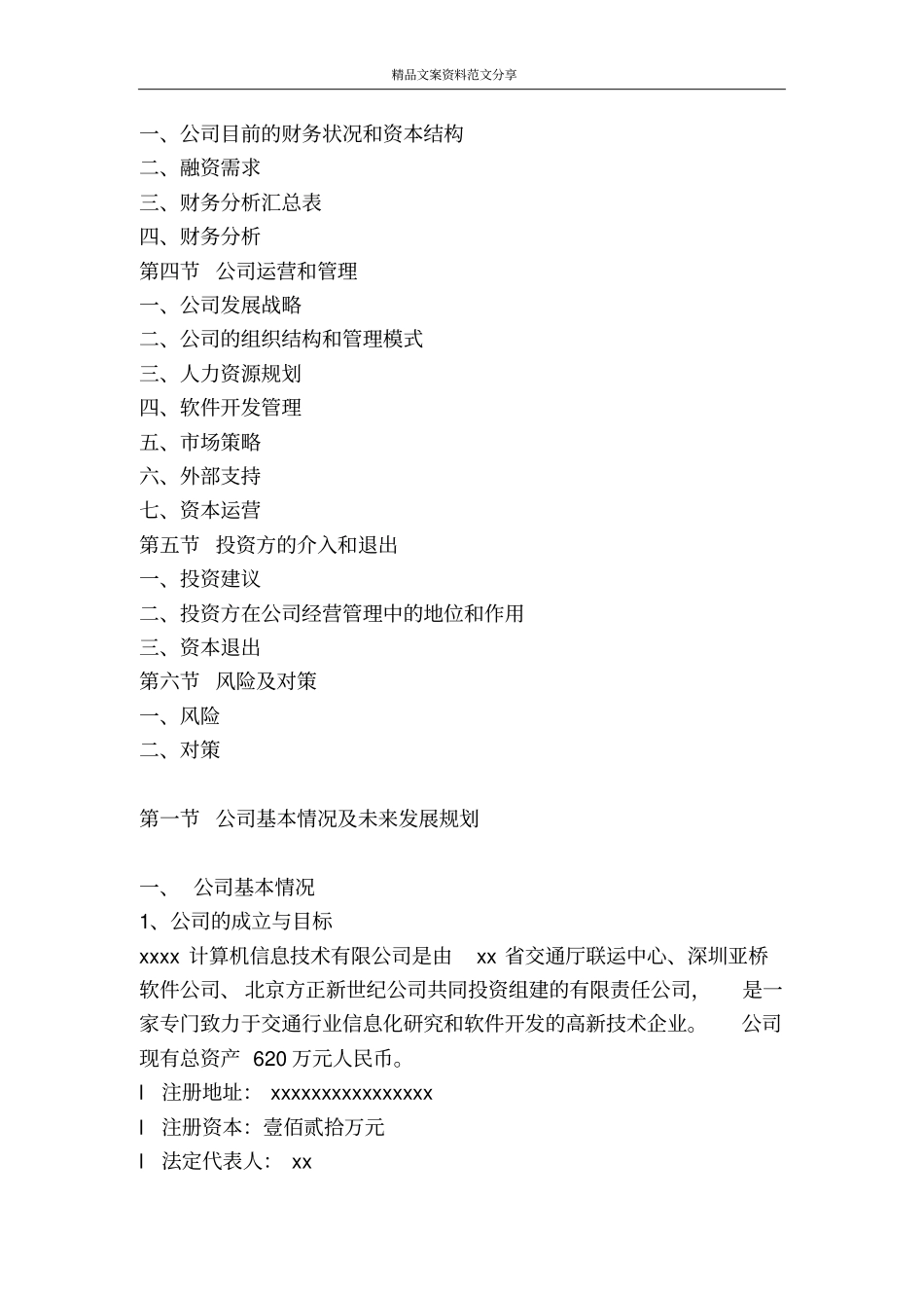 一家IT企业的商业计划书-精品文案范文_第2页