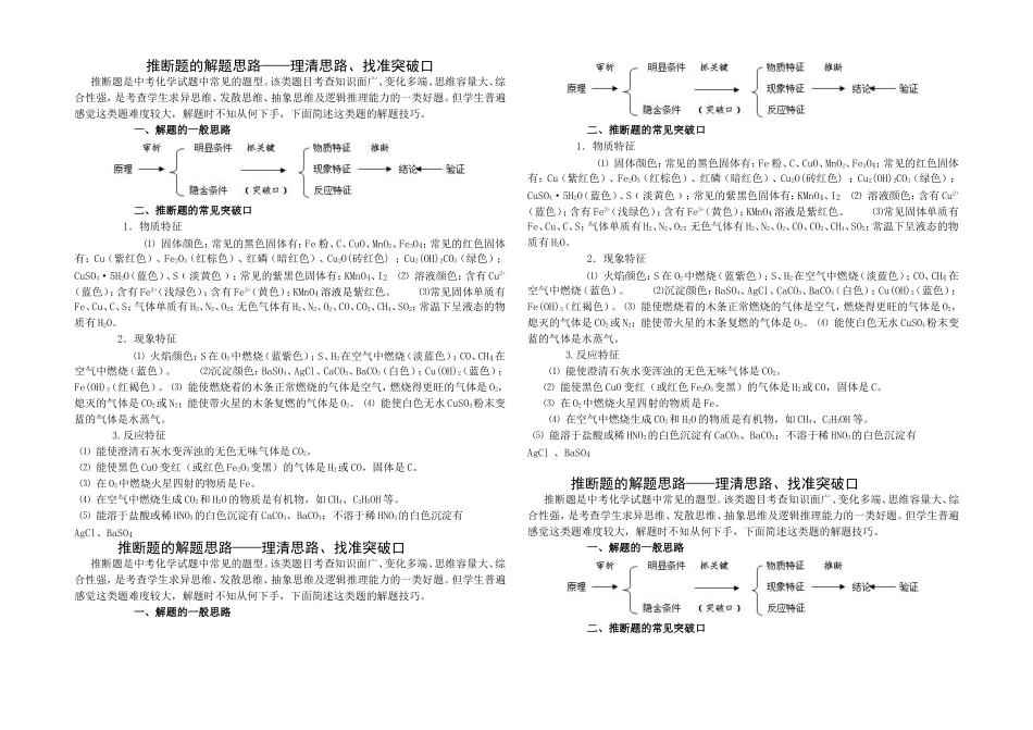 推断题的解题思路_第1页