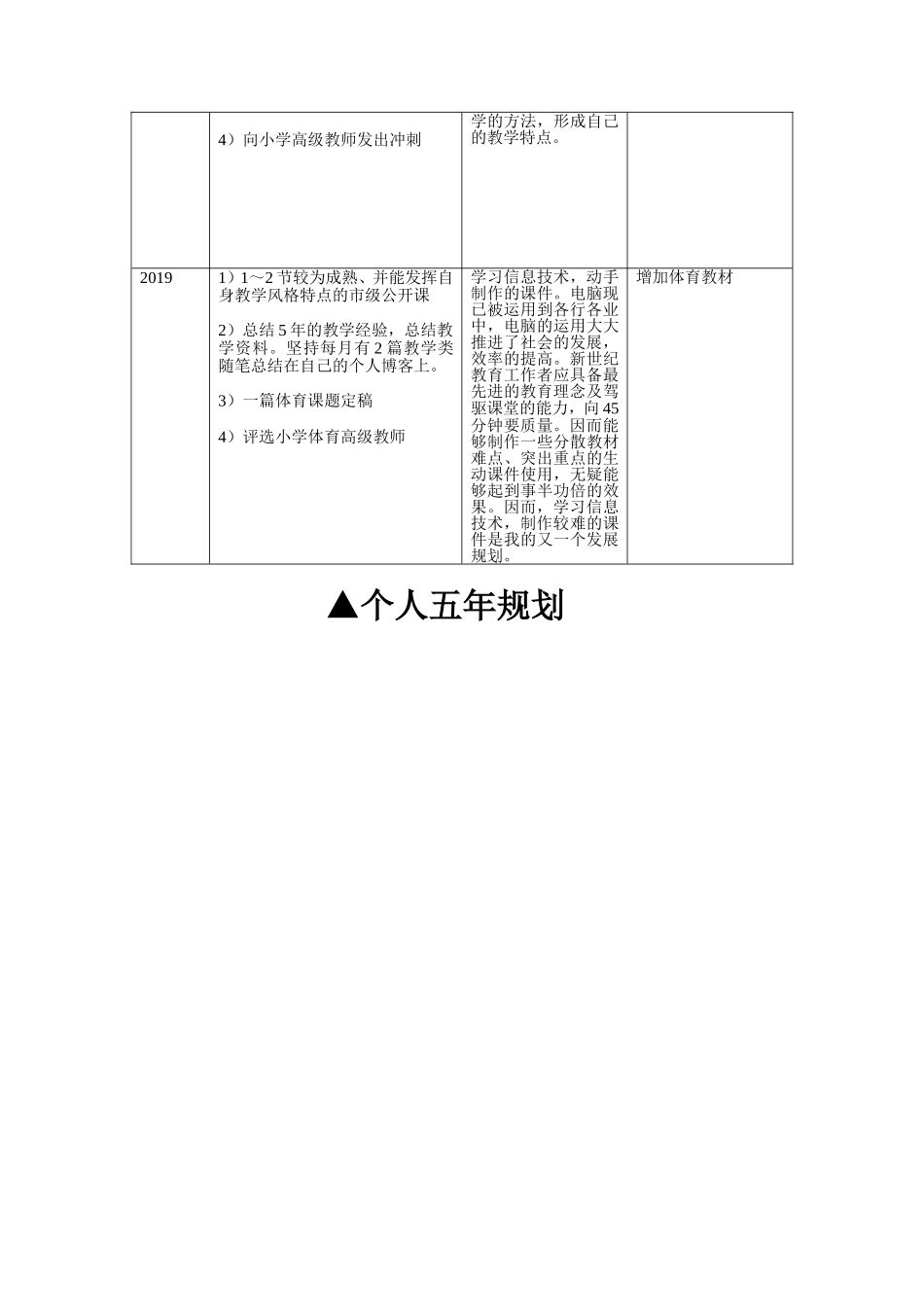 光谷五小教师个人五年规划李千帆_第3页