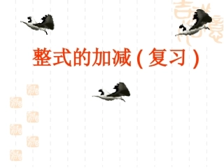 整式的加减复习课