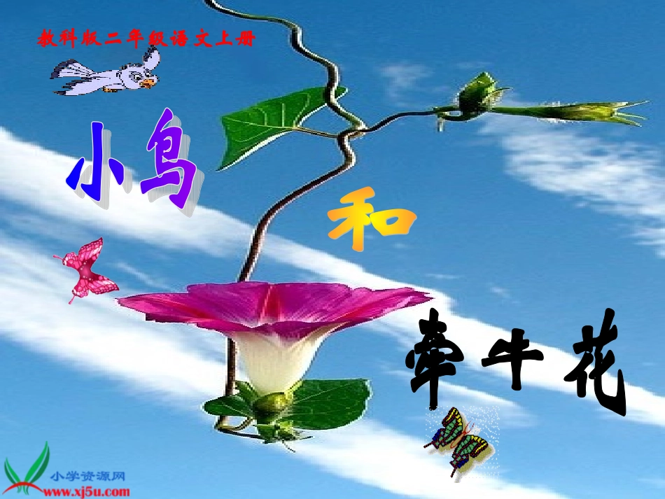 （教科版）二年级语文上册课件小鸟和牵牛花1_第1页
