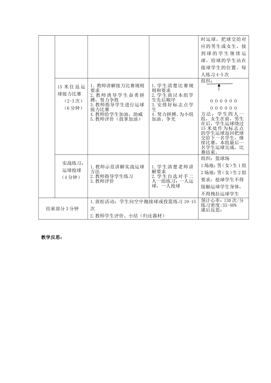 鸡东一中慕一新篮球运球教学设计_第3页
