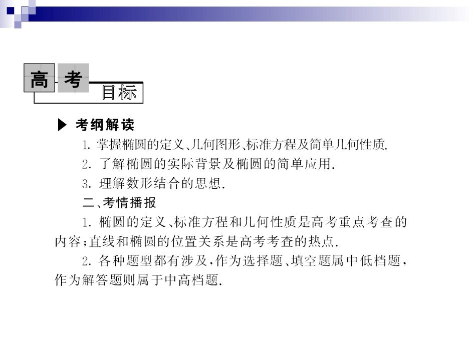 高考数学第一轮复习86椭圆课件_第2页