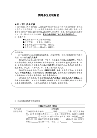 高考多元史观的解读