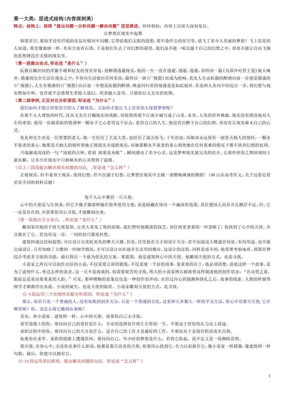 高分写作的基本体式_第1页