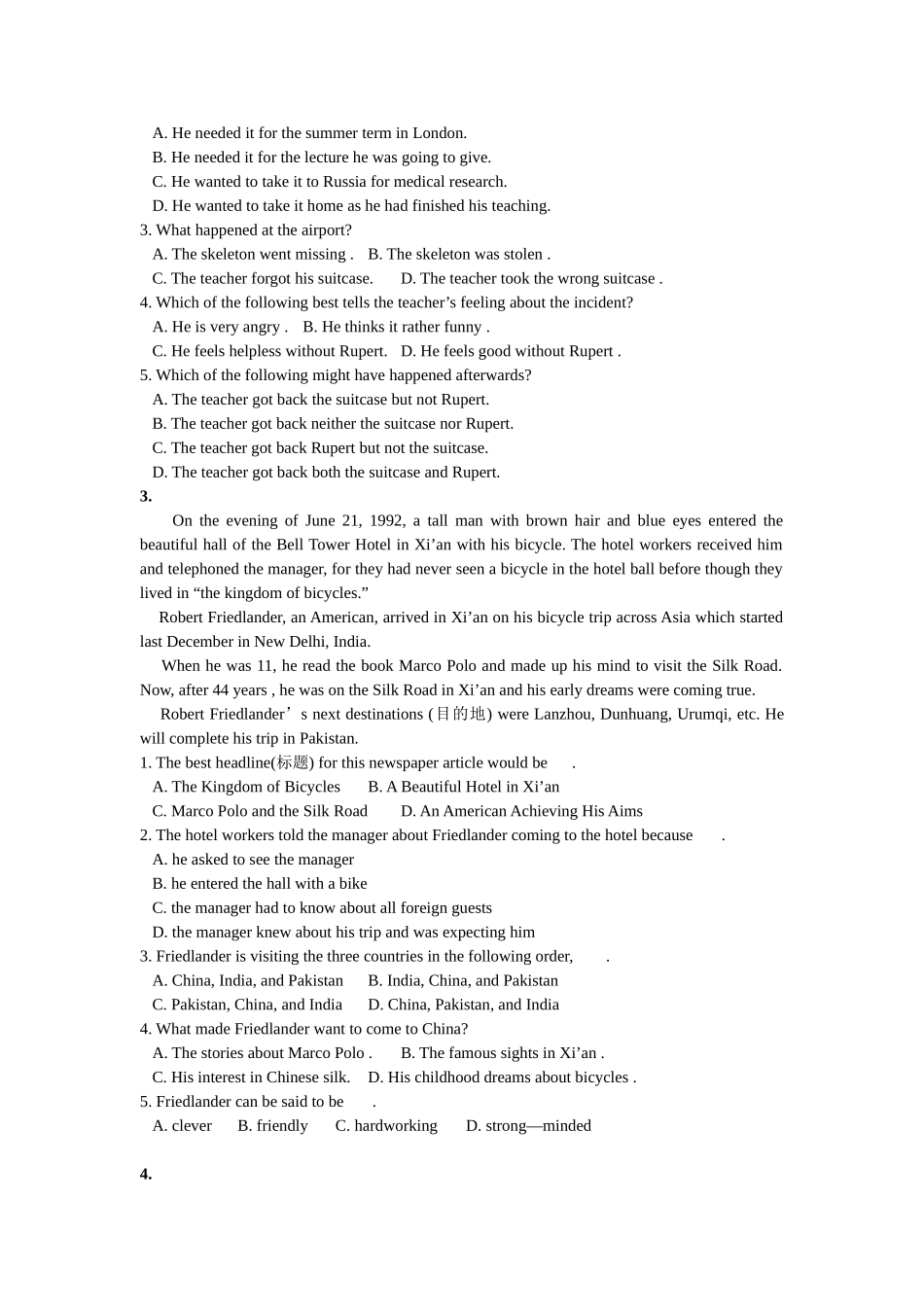 高中阅读理解_第2页