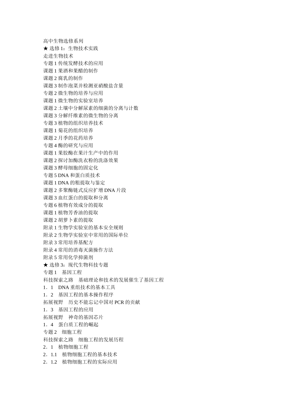 高中生物选修系列_第1页