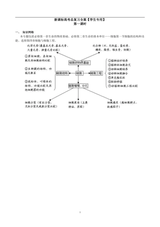 高中生物高考总复习全案(珍藏版)