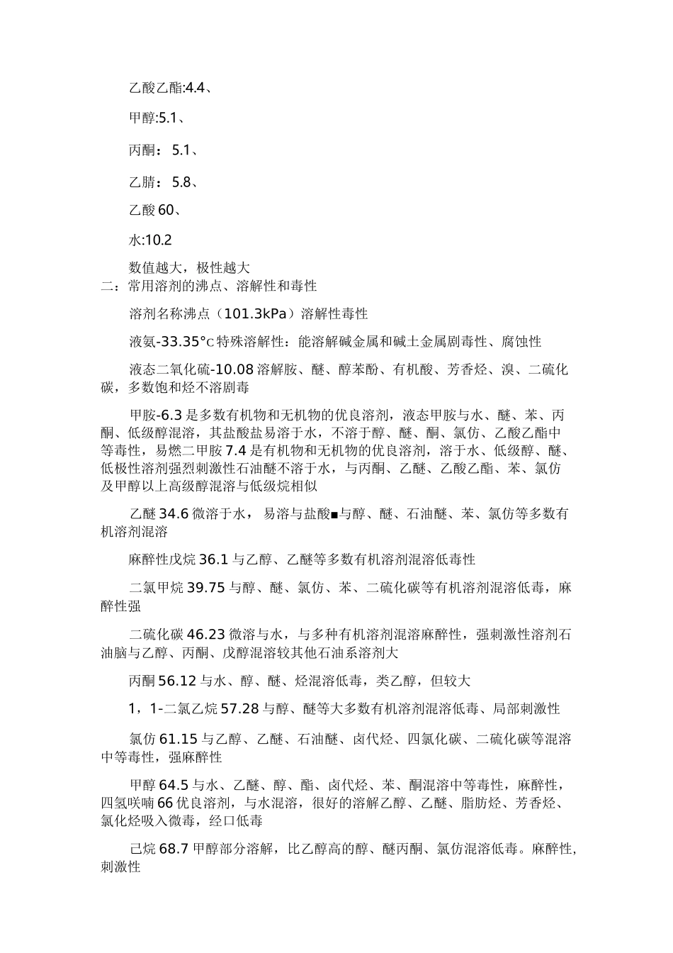 有机试剂极性一览表_第3页