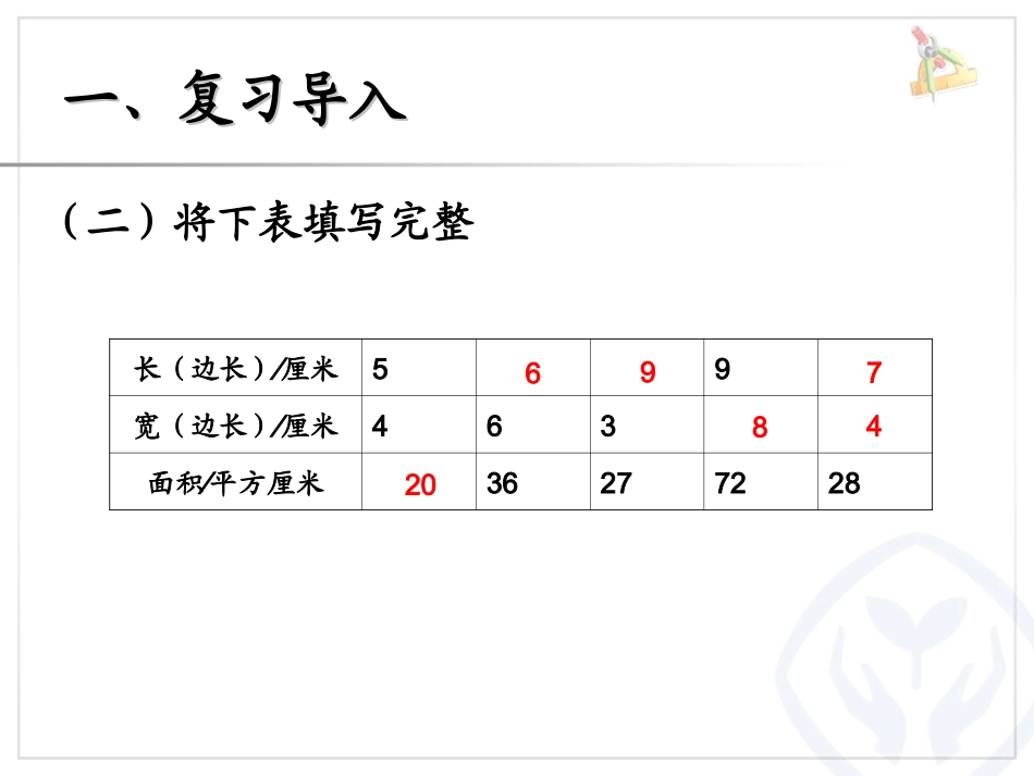 长方形、正方形面积的计算（例5）_第3页