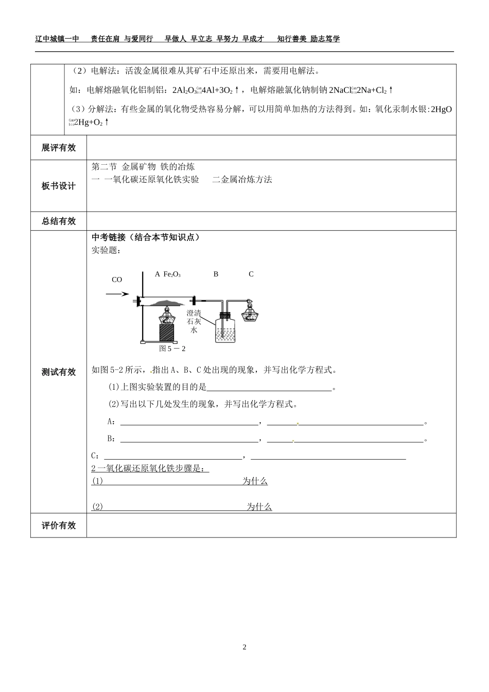 铁的冶炼1教案_第2页