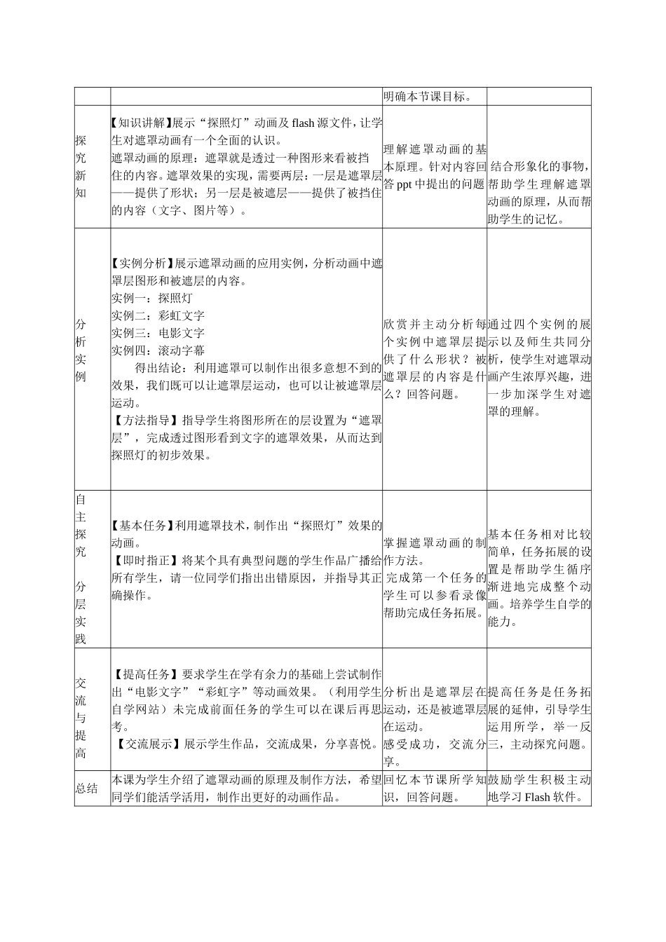 遮罩动画教学设计_第2页